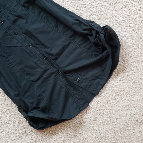 H&M Black Epaulettes Button Down Versatile Convertible Dress - Picture 13 of 16